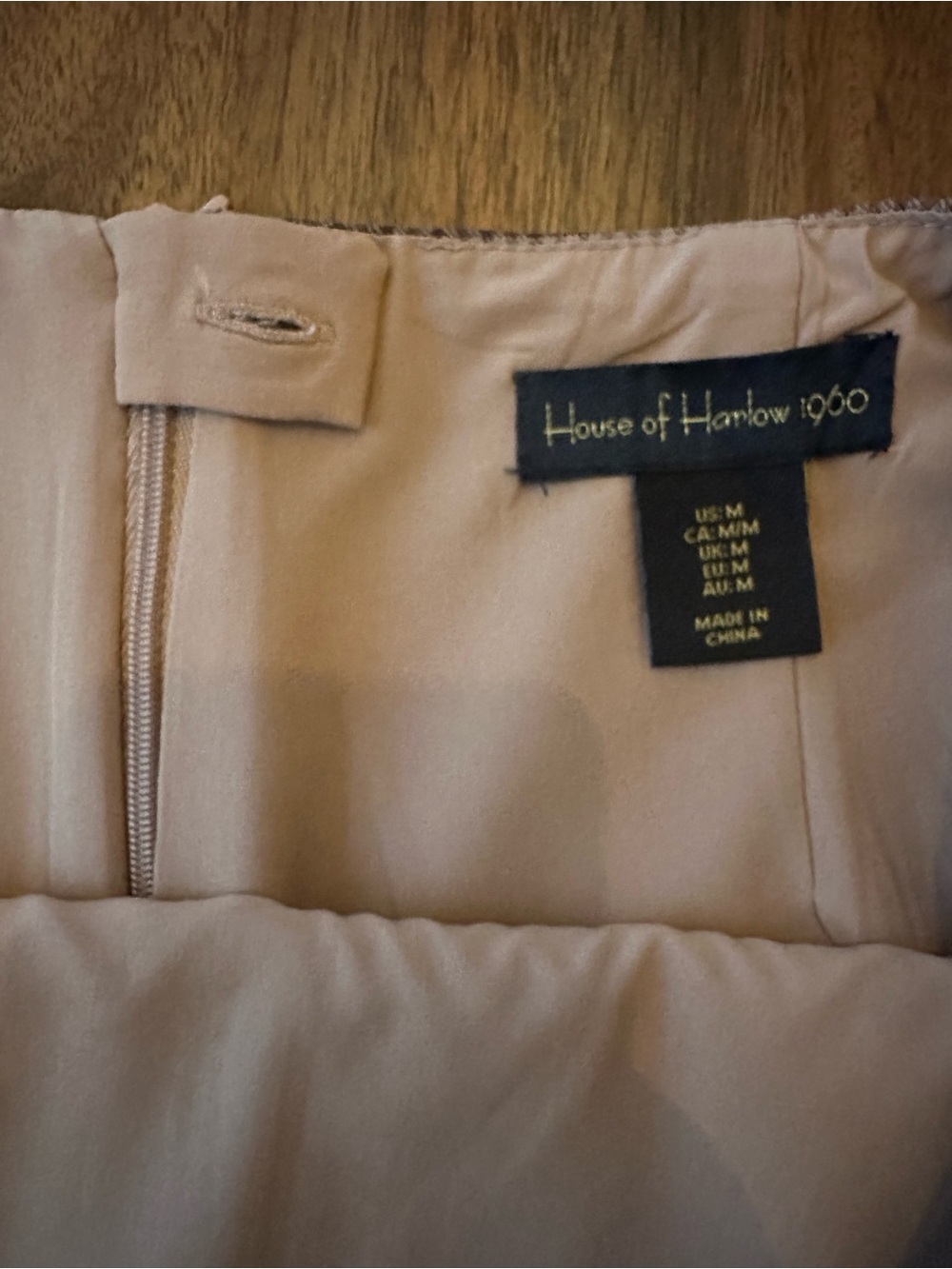 House of Harlow 1960 Brown and Cream Gingham Mini Skirt & Vest set size Medium - Picture 9 of 10
